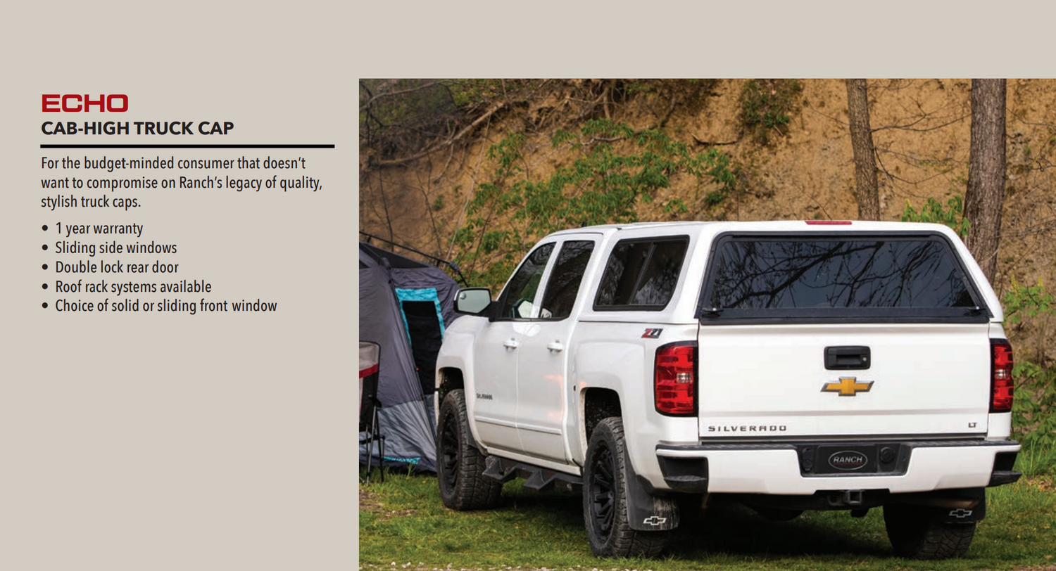 Ranch Fiberglass Echo Truck Topper for Toyota Tundra