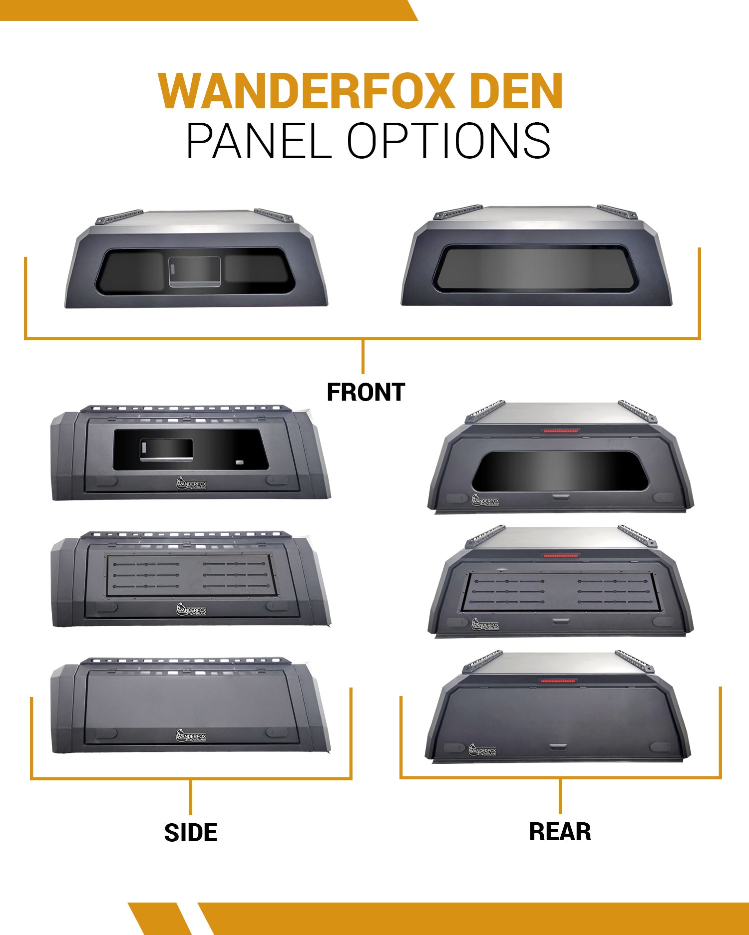 Choose the panels that fit how you use your truck