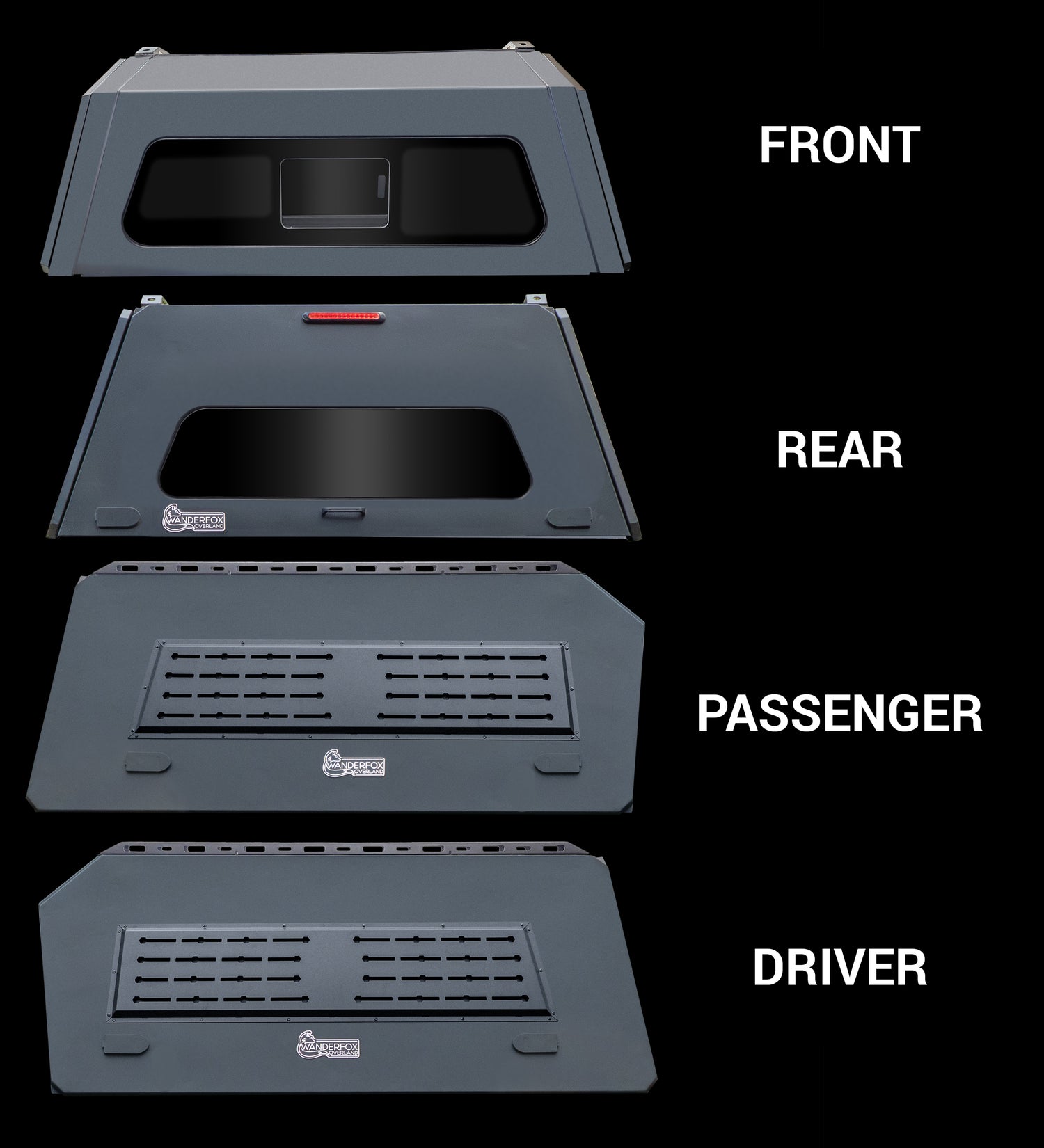 WanderFox Super Den XL Truck Topper Models, Ford Ranger, 2024+, 5 ft Bed