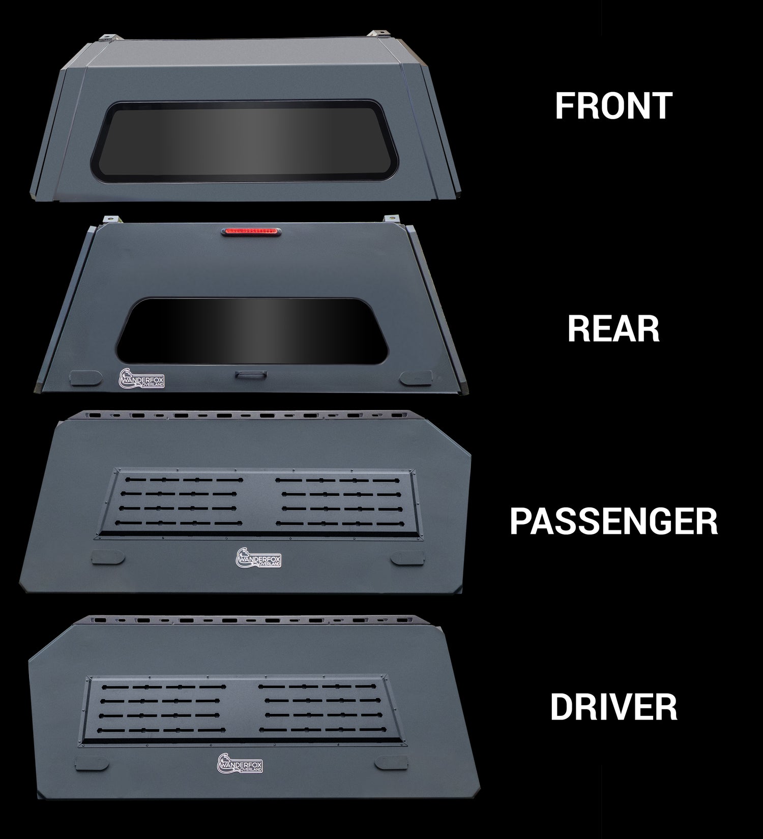 WanderFox Super Den XL Truck Topper Models, Ford Ranger, 2024+, 5 ft Bed