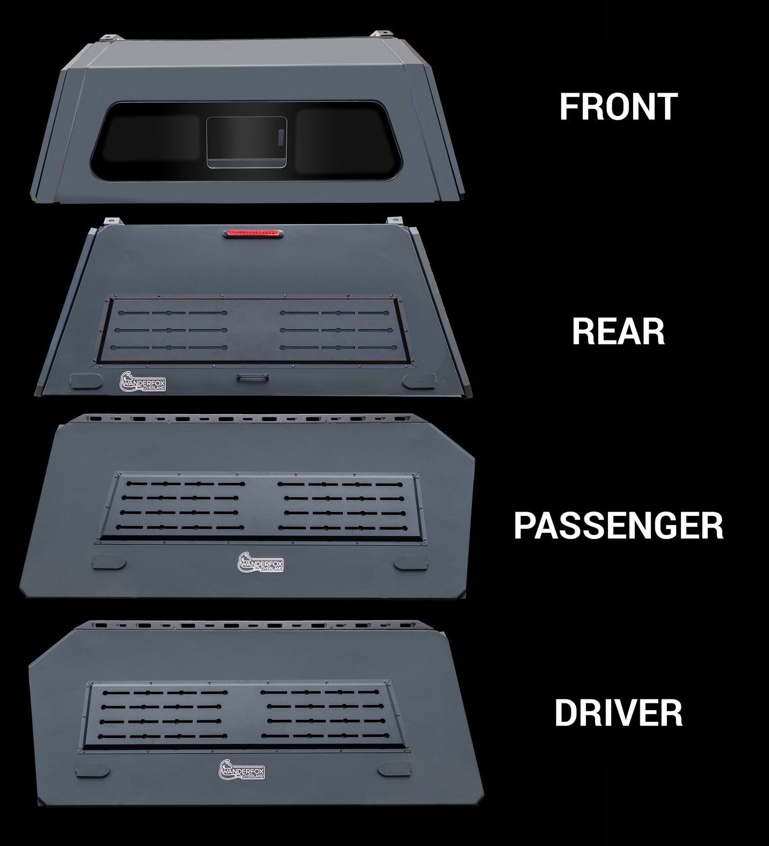 WanderFox Super Den XL Truck Topper Models, Ford Ranger, 2024+, 5 ft Bed