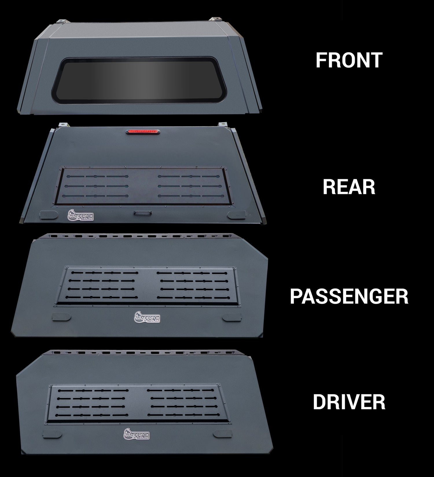 WanderFox Super Den XL Truck Topper Models, Ford Ranger, 2024+, 5 ft Bed